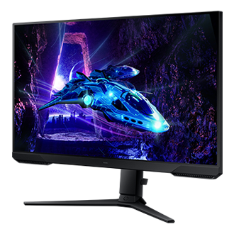 Monitor gamingowy Odyssey G3 G30D 27" LS27DG300EUXEN bokiem od prawej 