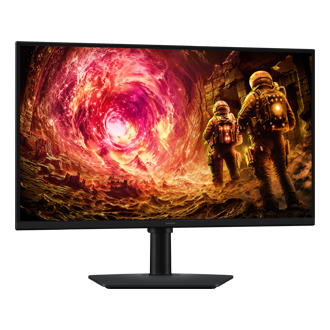 Samsung Odyssey G5 G50F 27" - widok z przodu z ekranem obróconym w lewą stronę