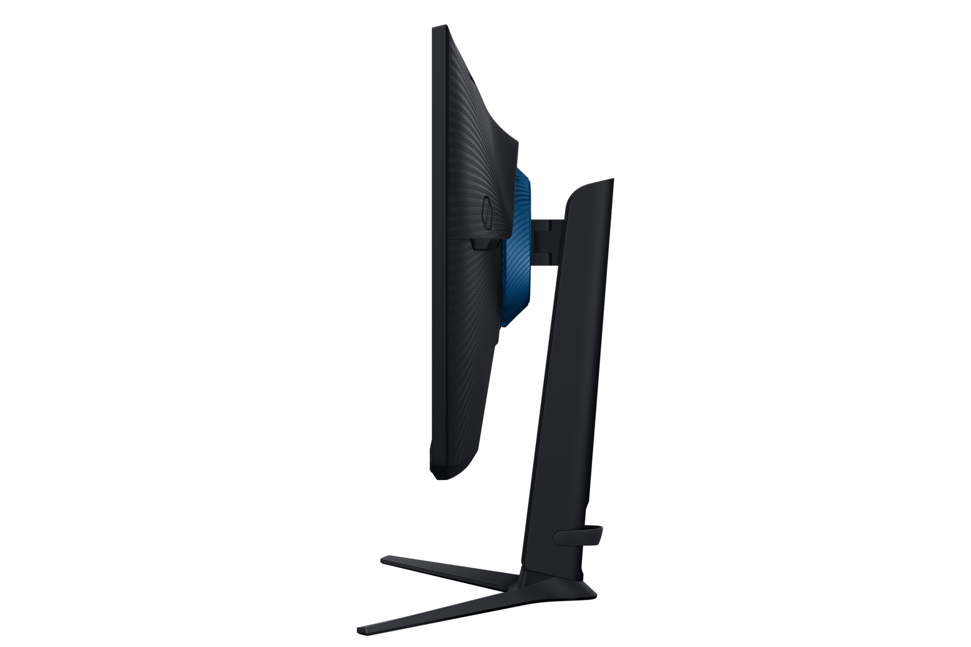 Monitor Gamingowy Odyssey G5 27" 180Hz QHD G51F w kolorze czarnym - widok z boku ze stojakiem w pozycji podniesionej