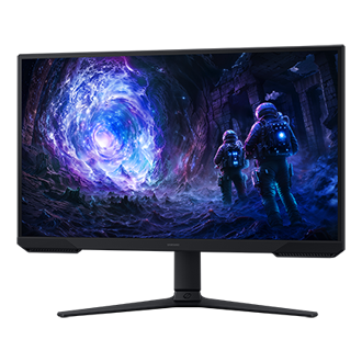 Monitor Gamingowy Odyssey G5 27" 180Hz QHD G51F w kolorze czarnym - widok z przodu z delikatnym skosem z prawej strony