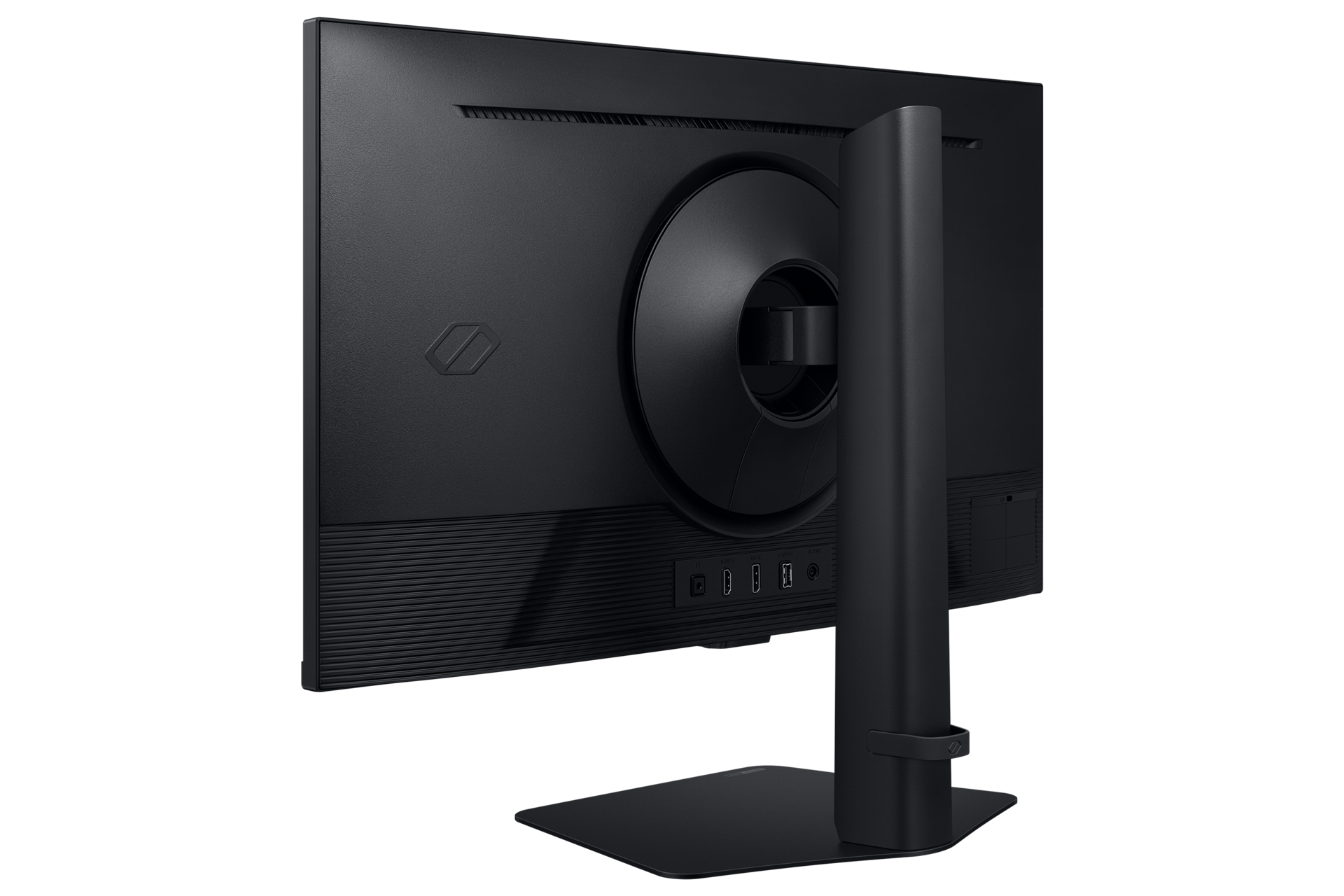 Samsung Odyssey G6 27'' G60F - boczny widok tyłu urządzenia pod kątem