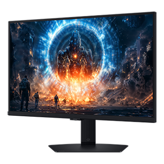 Samsung Odyssey G6 27'' G60F - widok z przodu z ekranem obróconym w prawą stronę