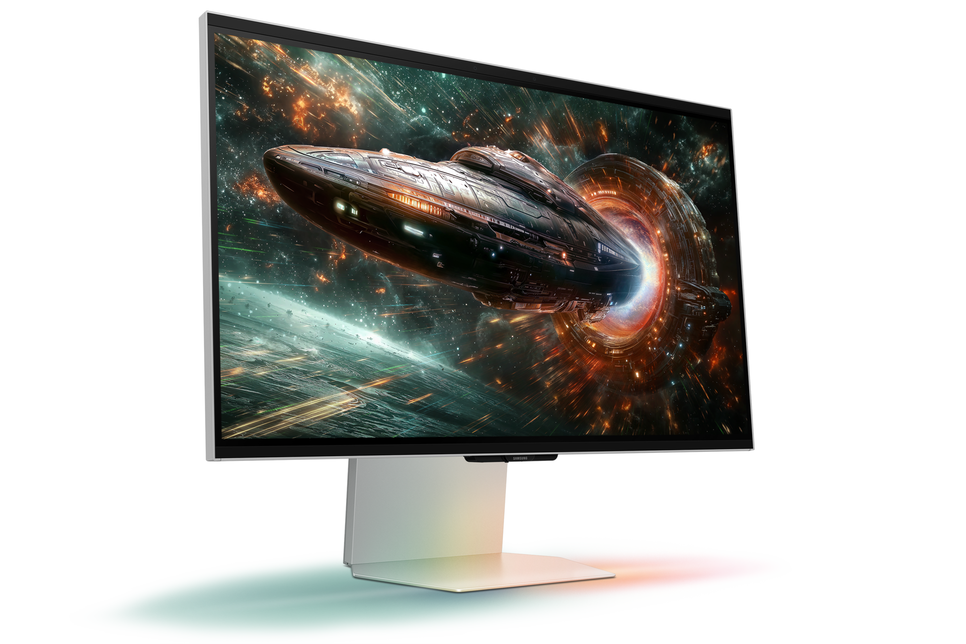 Monitor Gamingowy Odyssey 3D 27” 165Hz 4K UHD LS27FG900XUXEN, widok po skosie w prawo