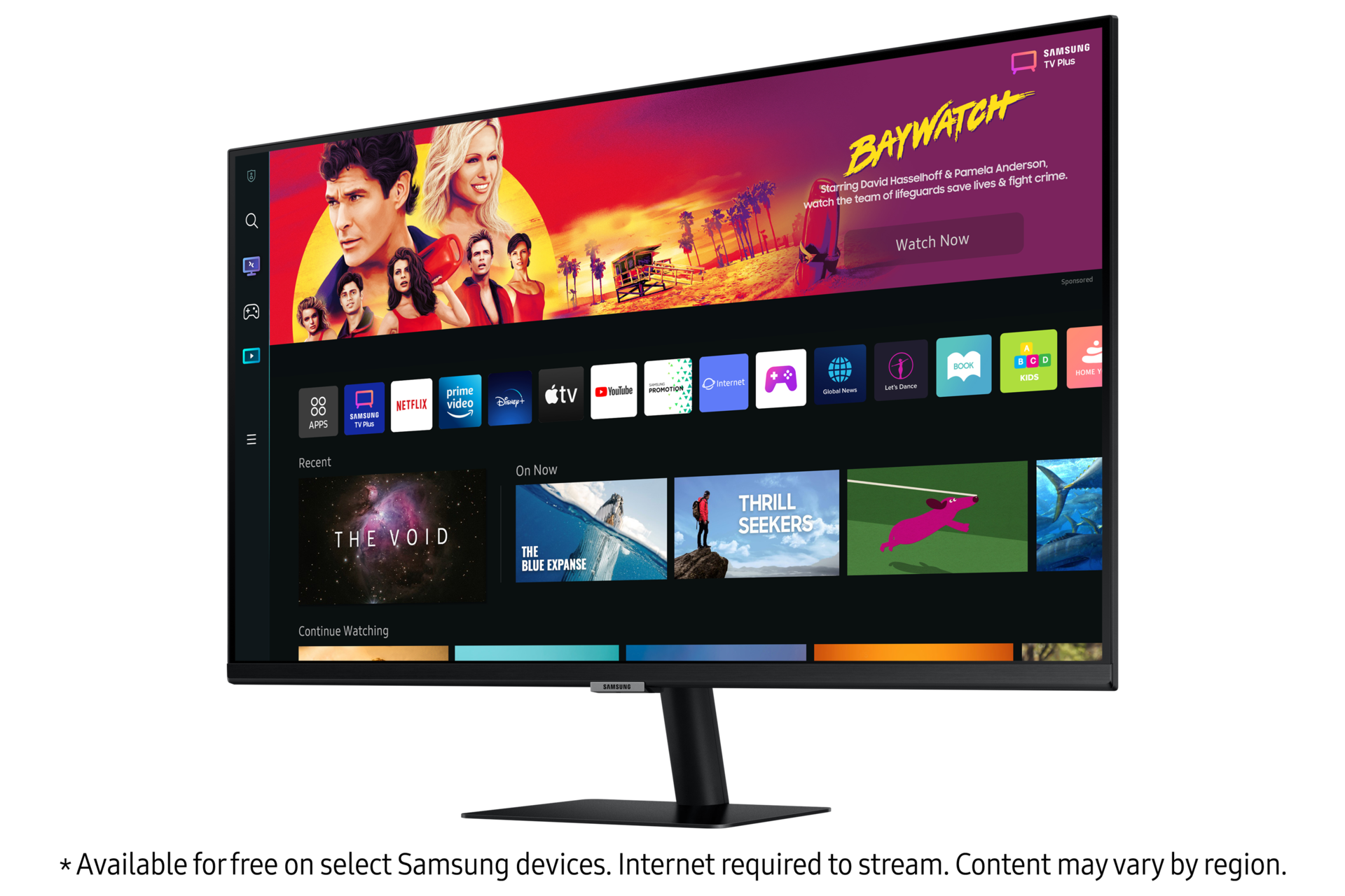 Monitor Smart M70B 32 cale (LS32BM702UPXEN) - widok po skosie w lewo 