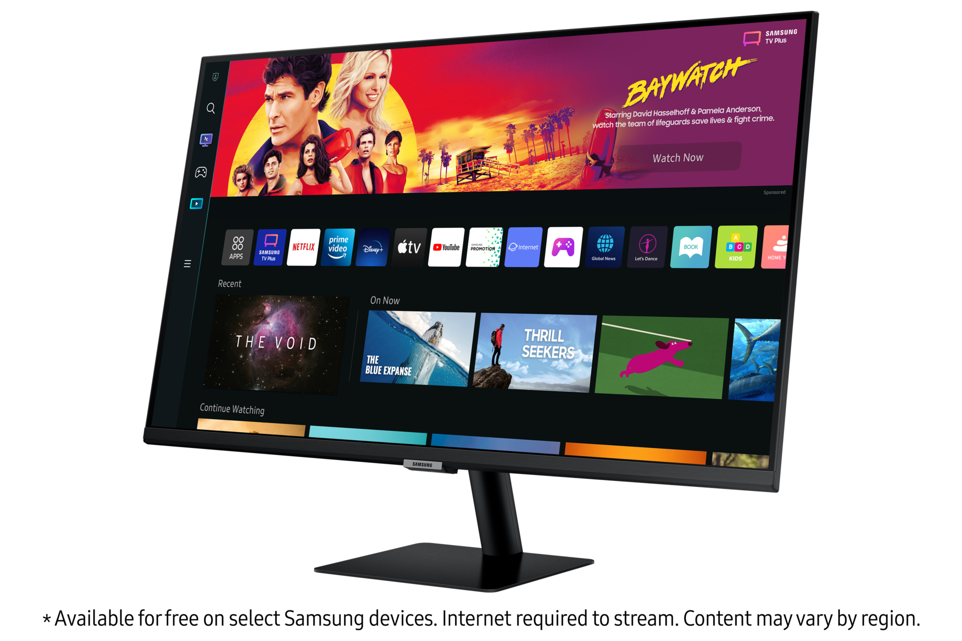 Monitor Smart M70B 32 cale (LS32BM702UPXEN) - widok z boku z odchylonym ekranem