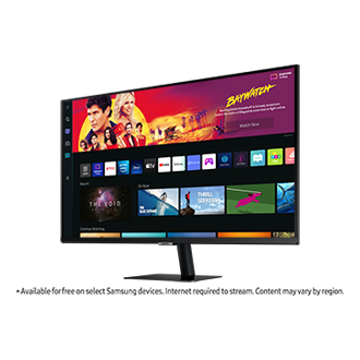Monitor Smart M70B 32 cale (LS32BM702UPXEN) - widok po skosie w lewo 