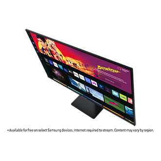 Monitor Smart M70B 32 cale (LS32BM702UPXEN) - widok z góry po skosie w lewo