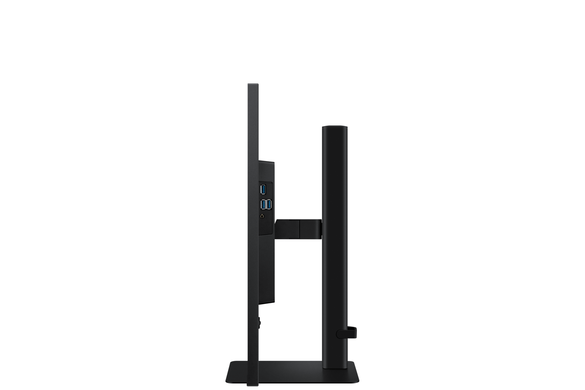 Monitor Viewfinity S8 32 cale 4K UHD LS32D800EAUXEN - widok bokiem z obniżonym ekranem