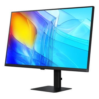 Monitor Viewfinity S8 32 cale 4K UHD LS32D800EAUXEN - widok po skosie z odchylonym ekranem