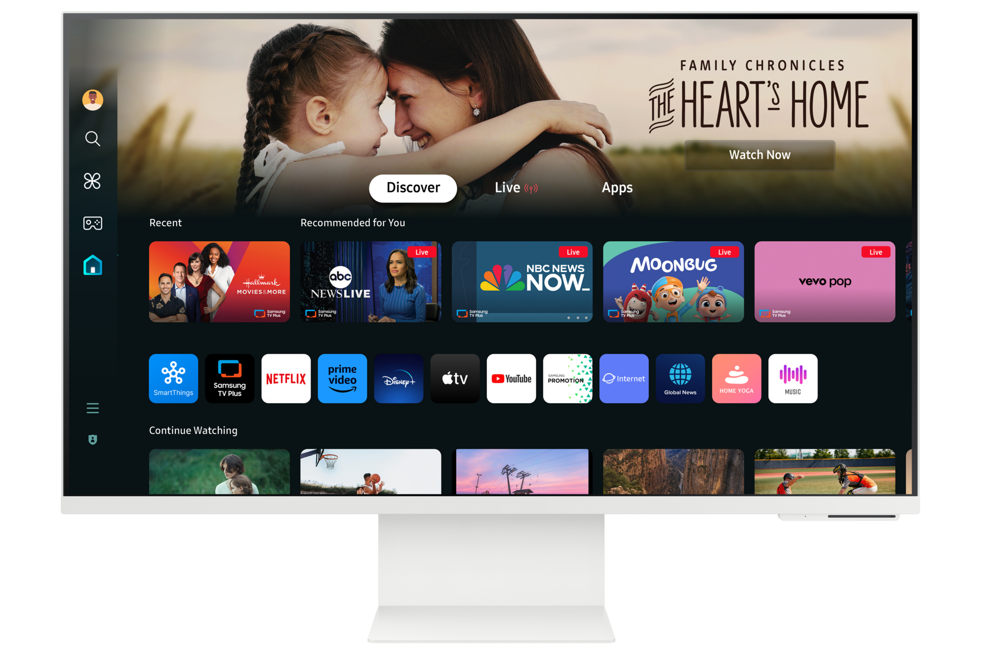 Monitor smart M8 32 cale 4K LS32DM801UUXDU  - widok przodem