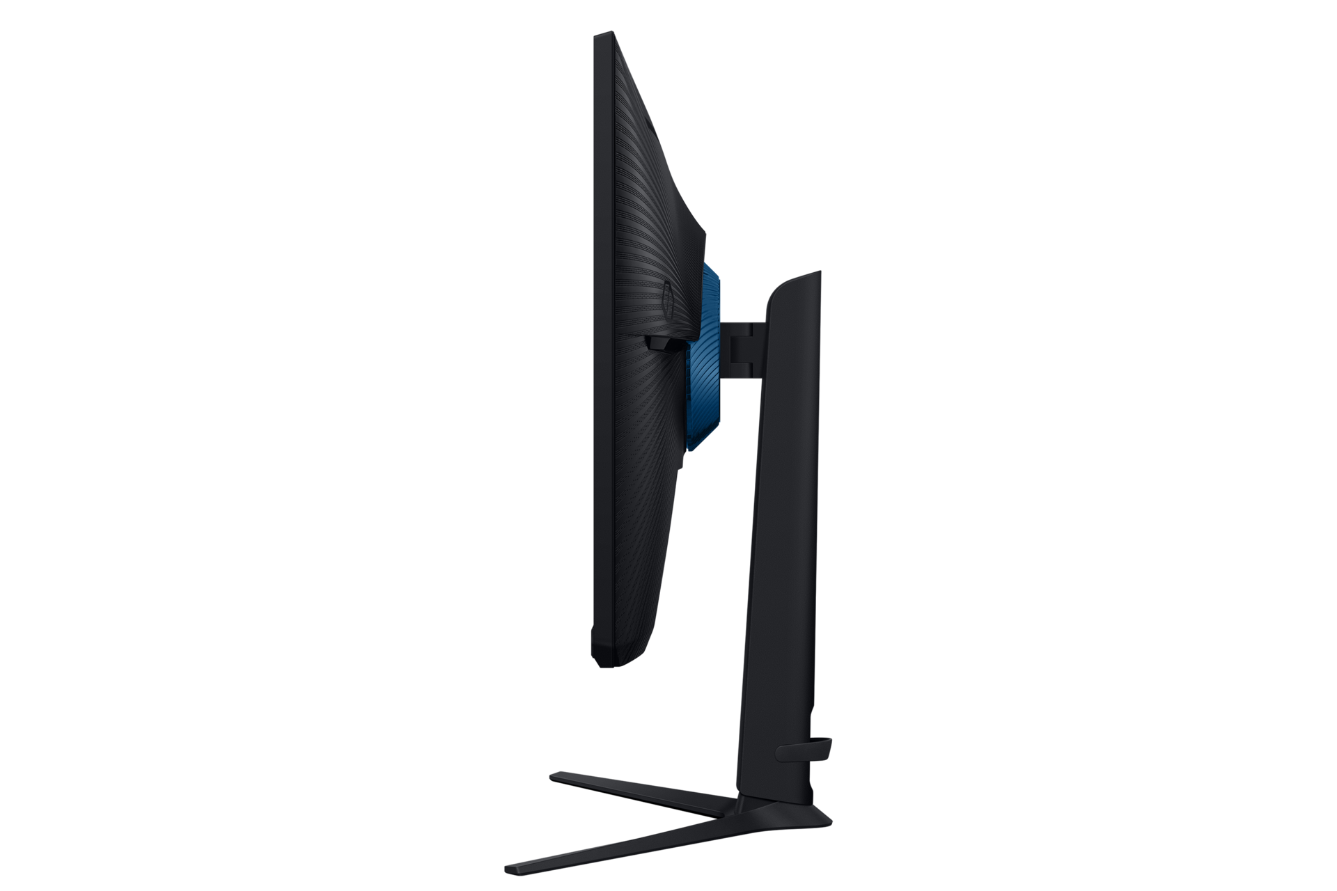 Monitor Gamingowy Odyssey G5 32" 180Hz QHD G51F w kolorze czarnym - widok z boku ze stojakiem w pozycji podniesionej