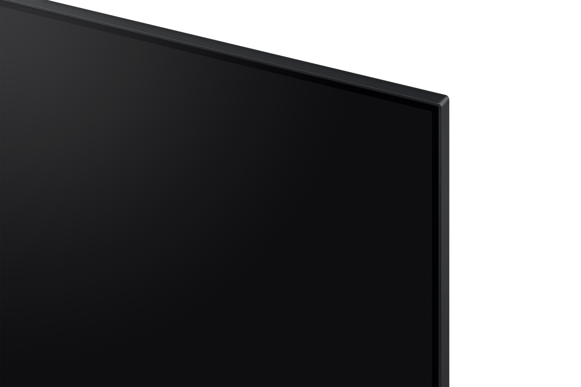 Monitor Smart M7 M70F -  widok z przodu ze zbliżeniem na róg urządzenia