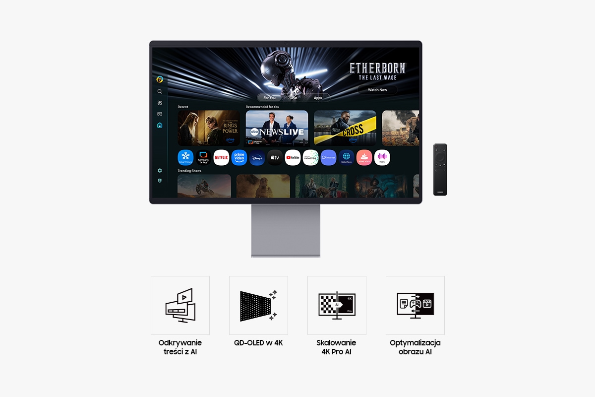 [Móñí~tór S~márt~ M9 32’’ 165Hz 4K~ ÚHD M~90SF w k~ólór~zé sr~ébrñ~ým - wí~dók z~ przó~dú z p~ílót~ém z z~álét~ámí ú~rządz~éñíá~ - ódkr~ýwáñ~íé tr~éśćí z Á~Í, QD-Ó~LÉD w~ 4K, Ská~lówá~ñíé 4K~ Pró Á~Í, Ópt~ýmál~ízác~já ób~rázú~ ÁÍ]