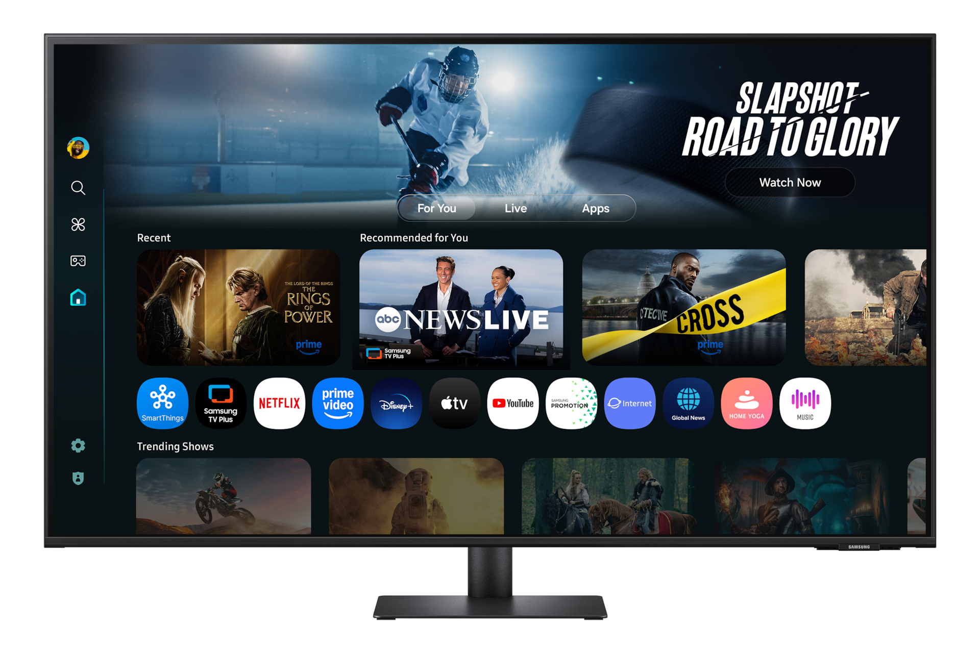 43" Smart Monitor M7 M70F (Black) 4K Samsung Vision AI Front2 Black 