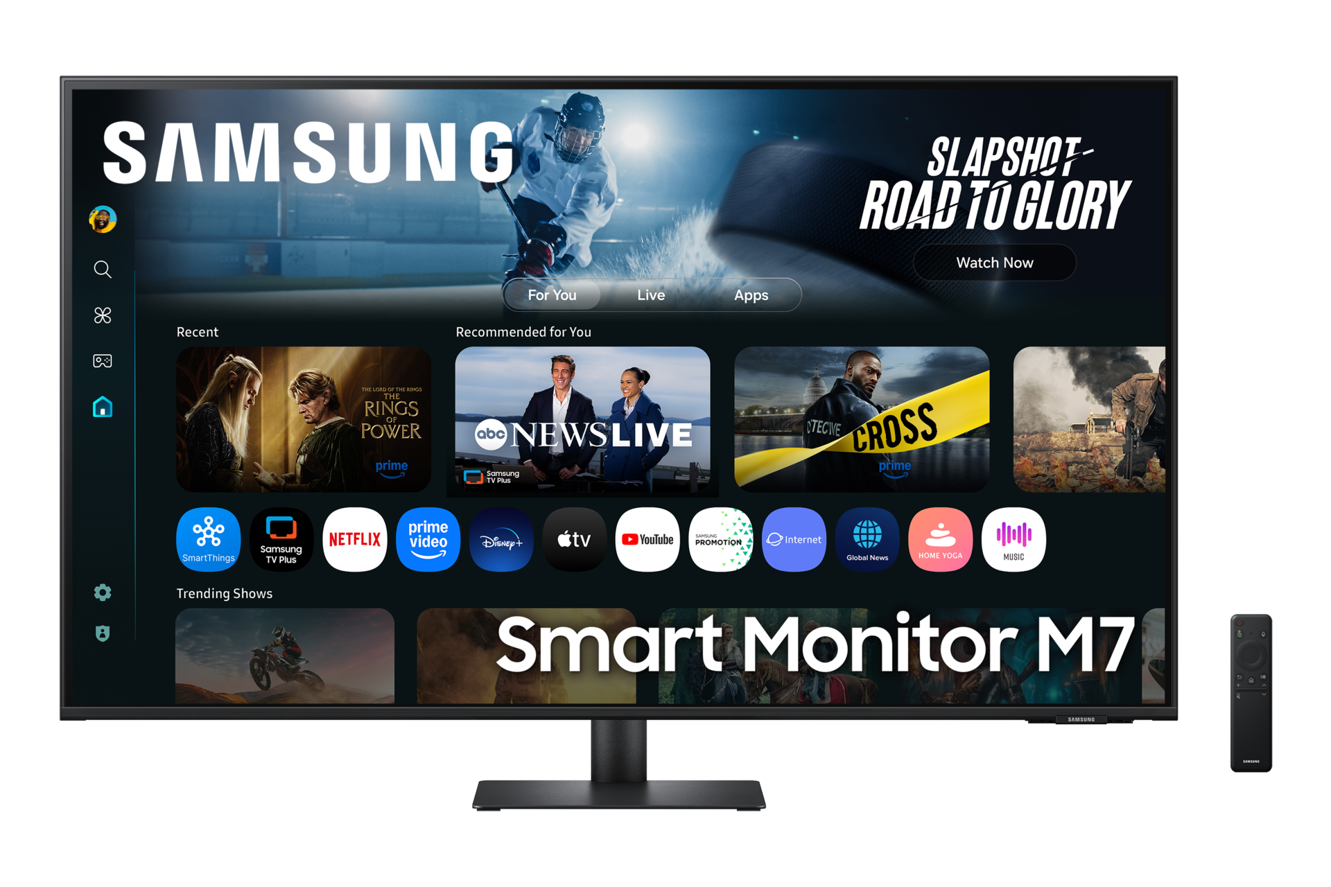 43" Smart Monitor M7 M70F (Black) 4K Samsung Vision AI Front3 Black 