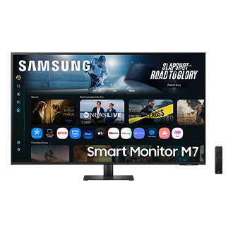 43" Smart Monitor M7 M70F (Black) 4K Samsung Vision AI Front3 Black 