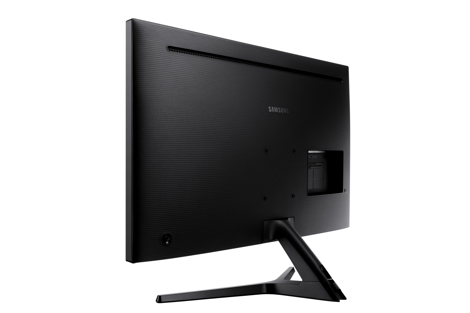 Monitor Samsung UJ59 32" z technologią AMD FreeSync (LU32J590UQPXEN) - widok na tył z lewej strony