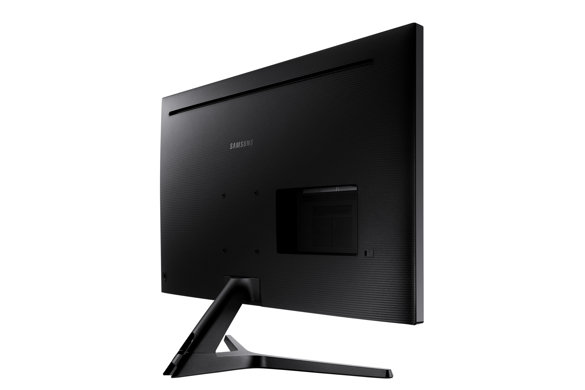 Monitor Samsung UJ59 32" z technologią AMD FreeSync (LU32J590UQPXEN) - widok na tył z prawej strony
