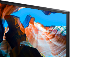 Monitor UJ59 32 cale z technologią AMD FreeSync (LU32J590UQPXEN) - zbliżenie na krawędź monitora