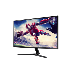 Szeroki ekran o rozdzielczości UHD w monitorach Samsung UJ59 32" (LU32J590UQPXEN) - widok po skosie w lewo