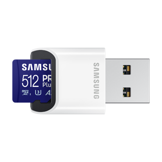 PRO Plus MicroSD Card (2023) + lecteur de carte, 512 Go
