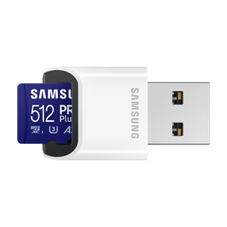 Karta pamięci microSD 512GB MB-MD512SB/WW włożona do adaptera.