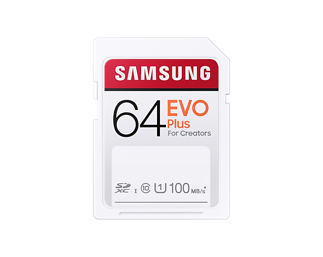 Karta pamięci Samsung EVO Plus 2020 64GB - rzut na przód nośnika