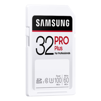 Karta SD 32GB Samsung PRO Plus 2020 MB-SC32H/EU - widok po skosie z prawej strony