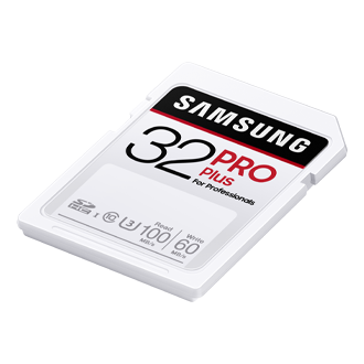 Karta pamięci Samsung PRO Plus 32GB - MB-SC32H/EU - dynamiczna perspektywa po skosie