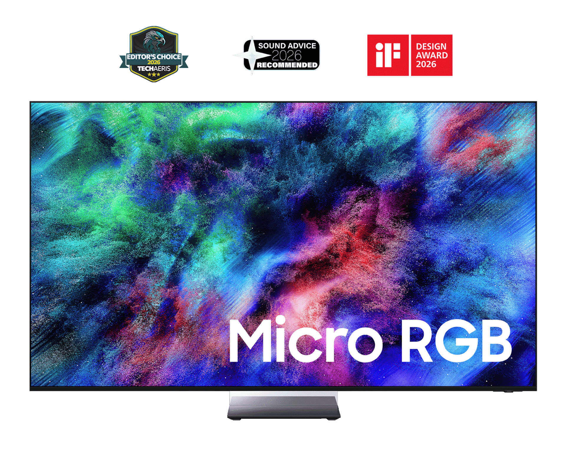 Micro RGB R95H 4K Samsung Vision AI Smart TV (2026) MRE65R95HATXXH Front Black 