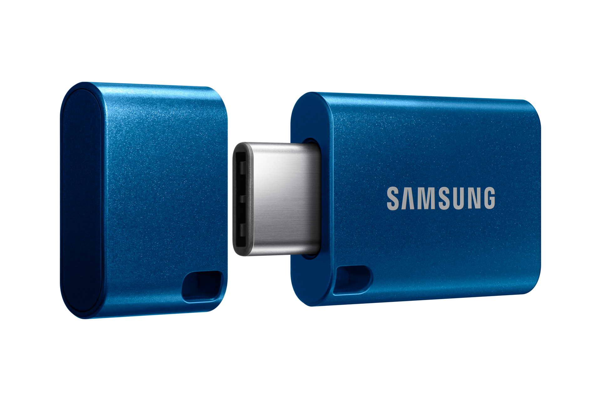 Zdjęcie pokazujące otwarty Pendrive Samsung 64GB USB-C 3.1 Flash Drive.