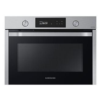 Front mikrofalówki do zabudowy z funkcją piekarnika Samsung NQ50A6139BS/EO.