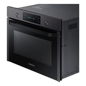 Pokrętła kuchenki mikrofalowej Samsung mogą zostać wciśniete do obudowy dla bezpieczeństwa członków rodziny