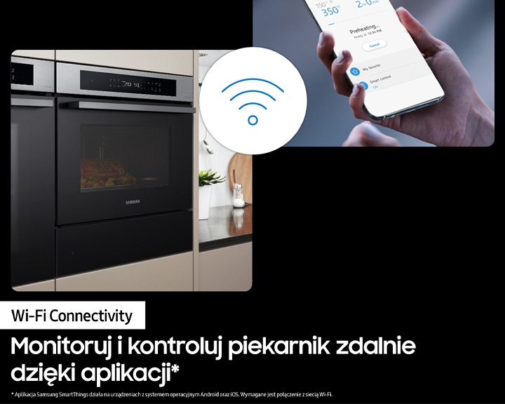 Kuchenka mikrofalowa NQ5B5713GBS/U2 bokiem, uchylona