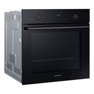 Piekarnik elektryczny Samsung do zabudowy NV68A1145CK/EO ustawiony po przekątnej.