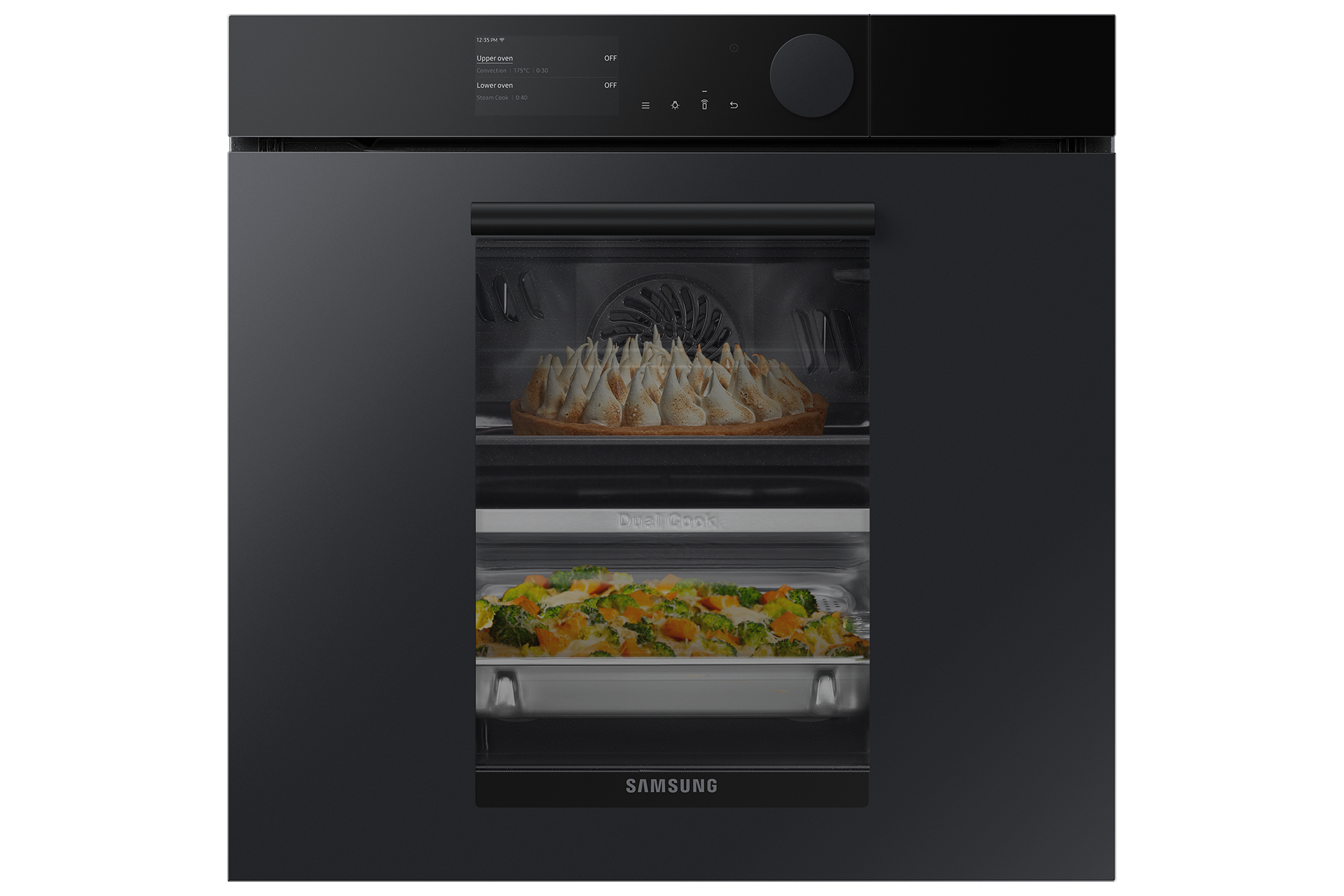 NV75T9979CD, Piekarnik parowy Dual Cook Real Steam, Infinite Line™, 75 L Satynowy grafit