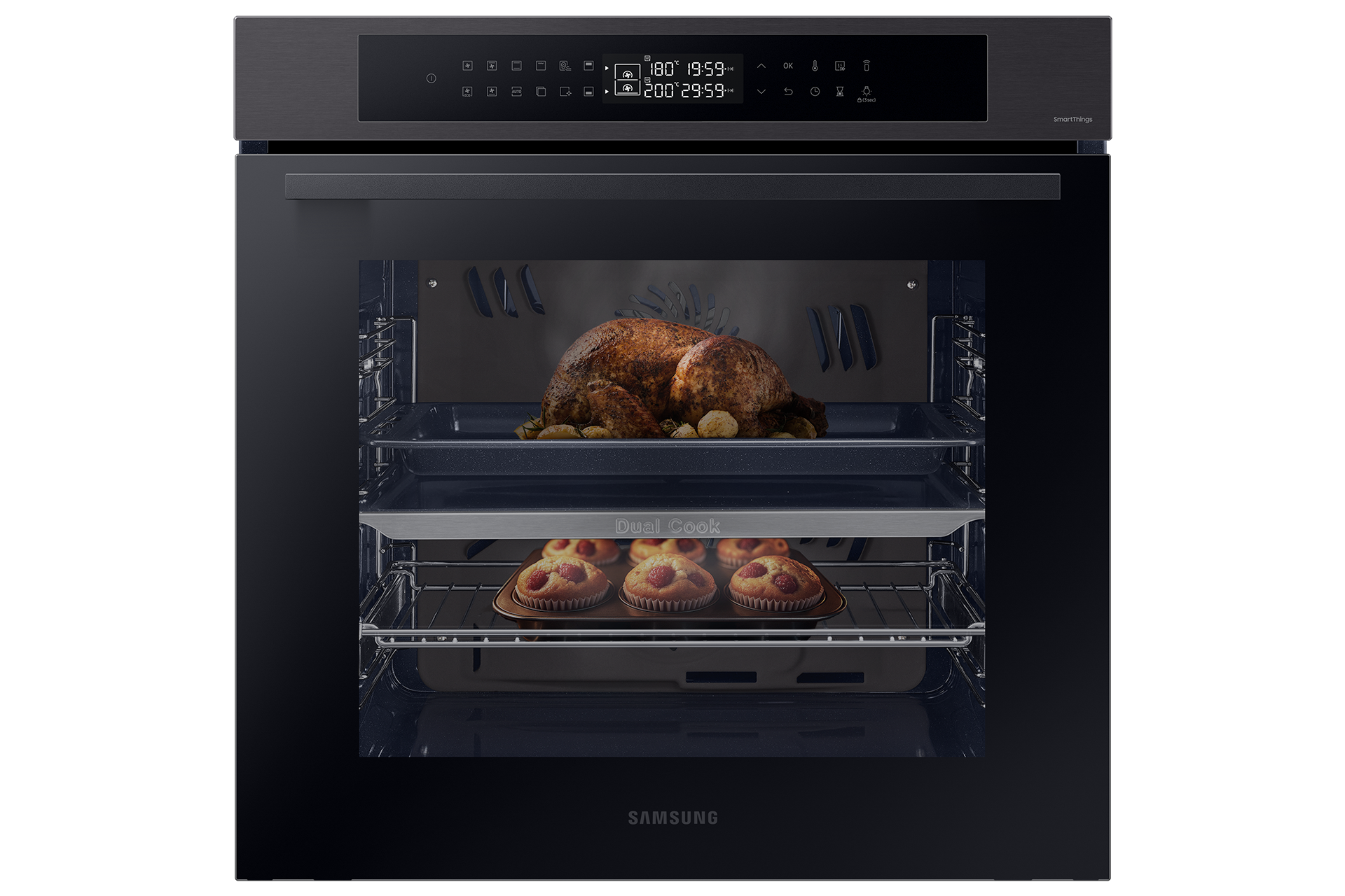 NV7B4220ZAB Piekarnik z technologią Dual Cook WiFi matowa grafitowa stal Graphite Matt