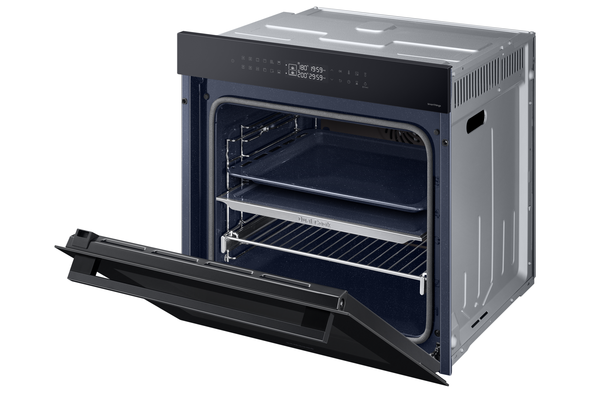 Piekarnik parowy NV7B42251AK/U2 z Dual Cook do zabudowy z uchylonymi drzwiami 