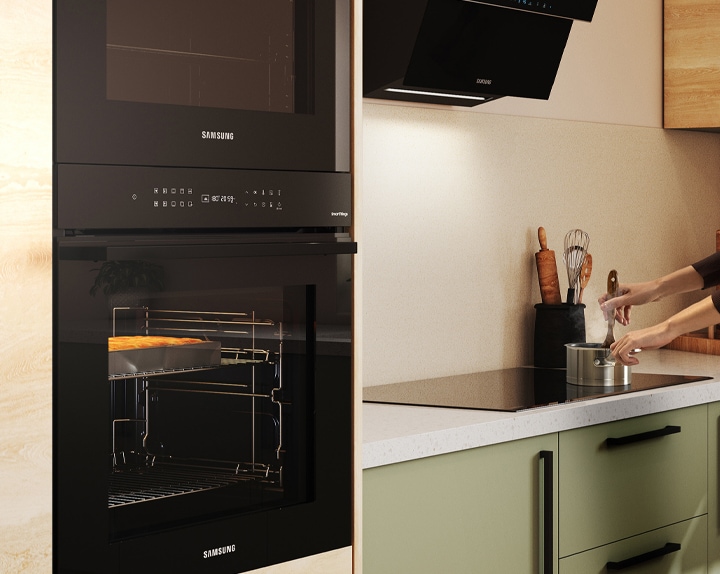 Wyświetlacz LED piekarnika parowego NV7B4225ZAK/U2 z Dual Cook do zabudowy 