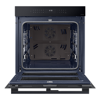 Piekarnik parowy NV7B43251AK/U2 z funkcją Dual Cook Flex do zabudowy otwarty 
