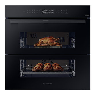 NV7B4325ZAK piekarnik z technologią Dual Cook Flex, WiFi Czarne szkło