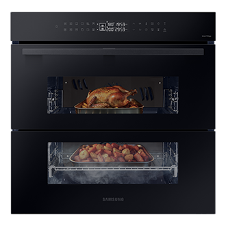 NV7B4345VAK piekarnik parowy Natural Steam z technologią Dual Cook Flex, WiFi Czarne szkło