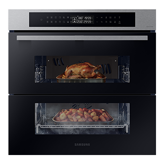 NV7B4345VAS piekarnik parowy Natural Steam z technologią Dual Cook Flex, WiFi Stal nierdzewna