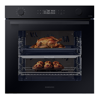 NV7B44257AK piekarnik z technologią Dual Cook, WiFi	 Czarne szkło