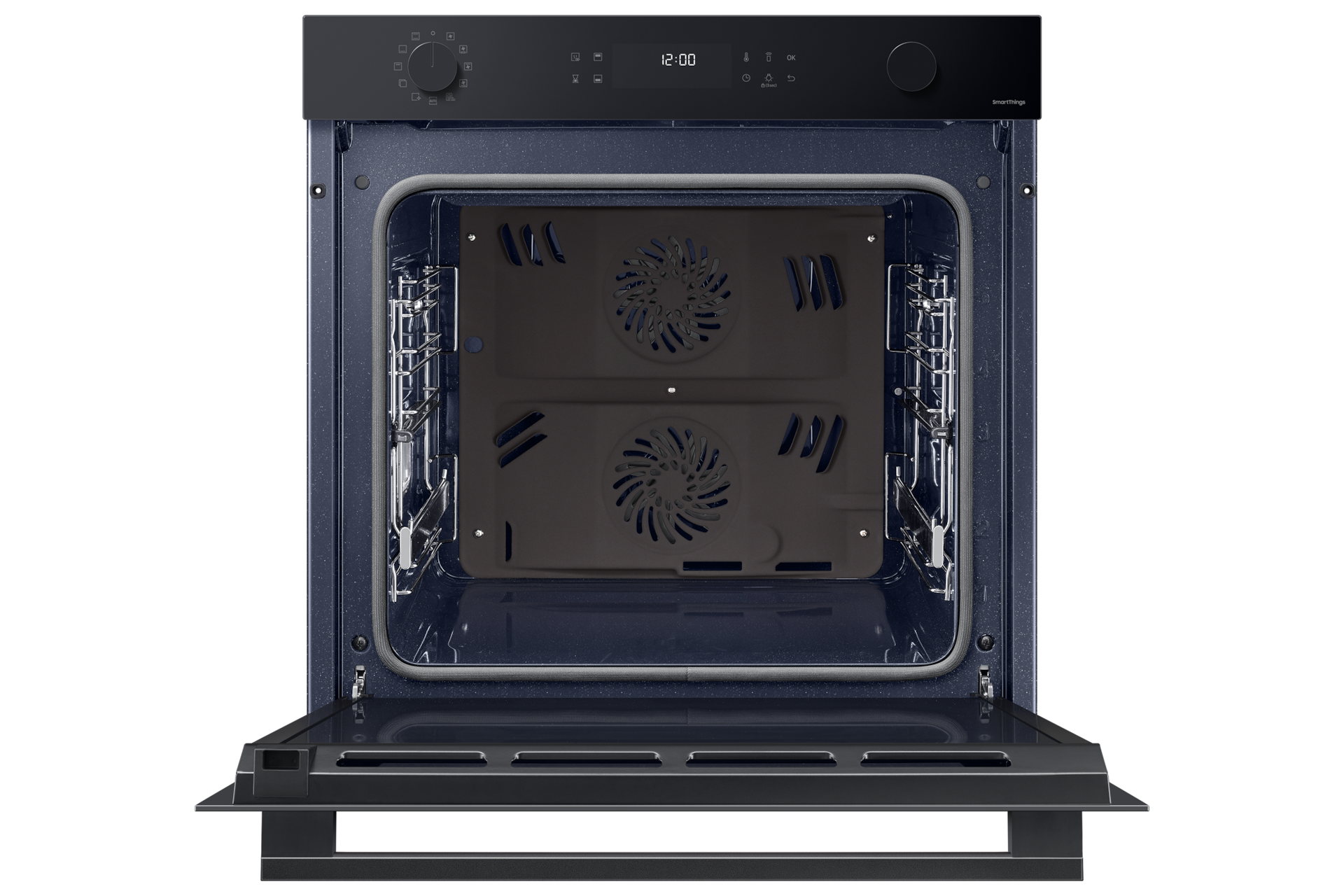 Piekarnik parowy NV7B4425ZAK/U2 z Dual Cook do zabudowy otwarty 