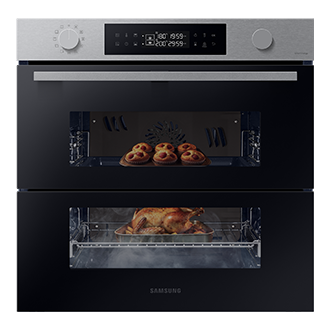 NV7B4545VAS piekarnik parowy Natural Steam z technologią Dual Cook Flex, WiFi Stal nierdzewna