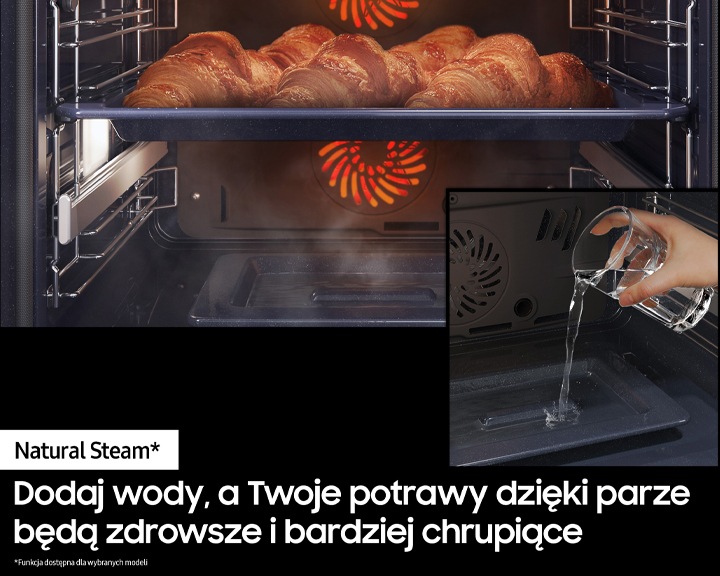 Piekarnik parowy NV7B5745PAK/U2 z Dual Cook do zabudowy bokiem 