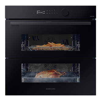 NV7B5745PAK piekarnik parowy Natural Steam z technologią Dual Cook Flex, WiFi Czarne szkło
