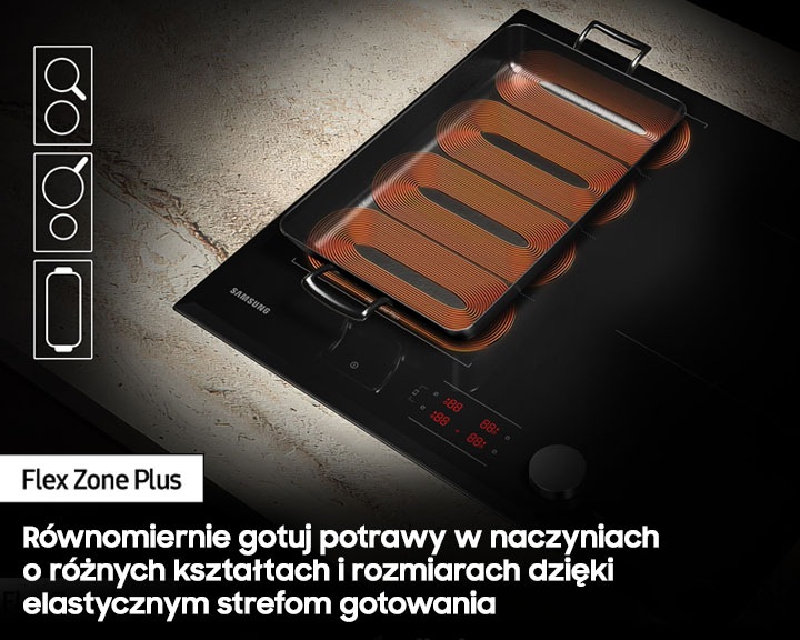 Płyta indukcyjna SlimFit NZ64B5046KK/U2 z łączoną strefą gotowania Flex Zone Plus