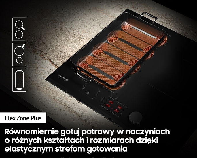 Płyta indukcyjna SlimFit NZ64B5046KK/U2 z łączoną strefą gotowania Flex Zone Plus